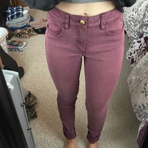 American Eagle | Hi-Rise Maroon Jeggings | Size 4